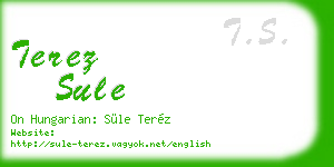 terez sule business card